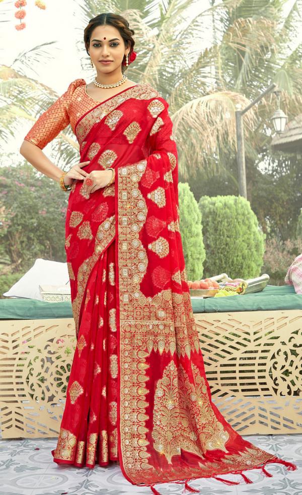 Bunawat Manbhawan Traditiona Designer Organza Saree Collection